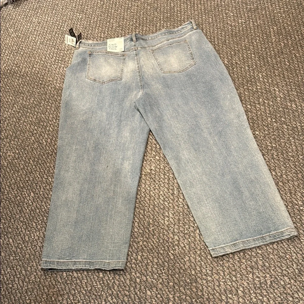 Women's And Now This Ultra High Rise Comfort Stretch Straight Leg Jeans Sz 24W - Picture 4 of 5